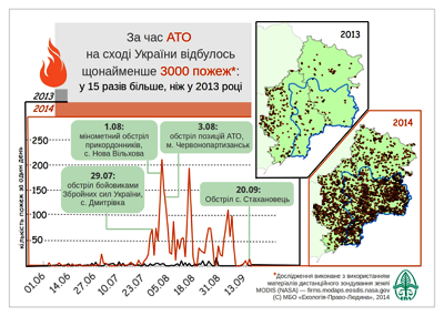 пожежі на сході